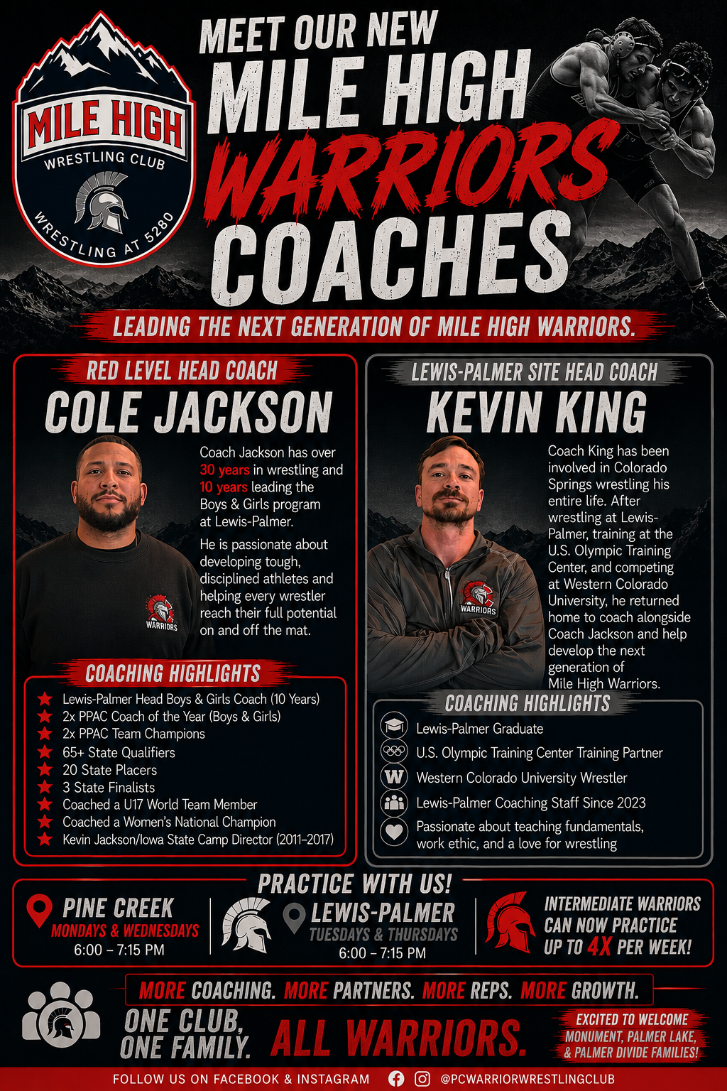 Head coaches Cole Jackson and Kevin King