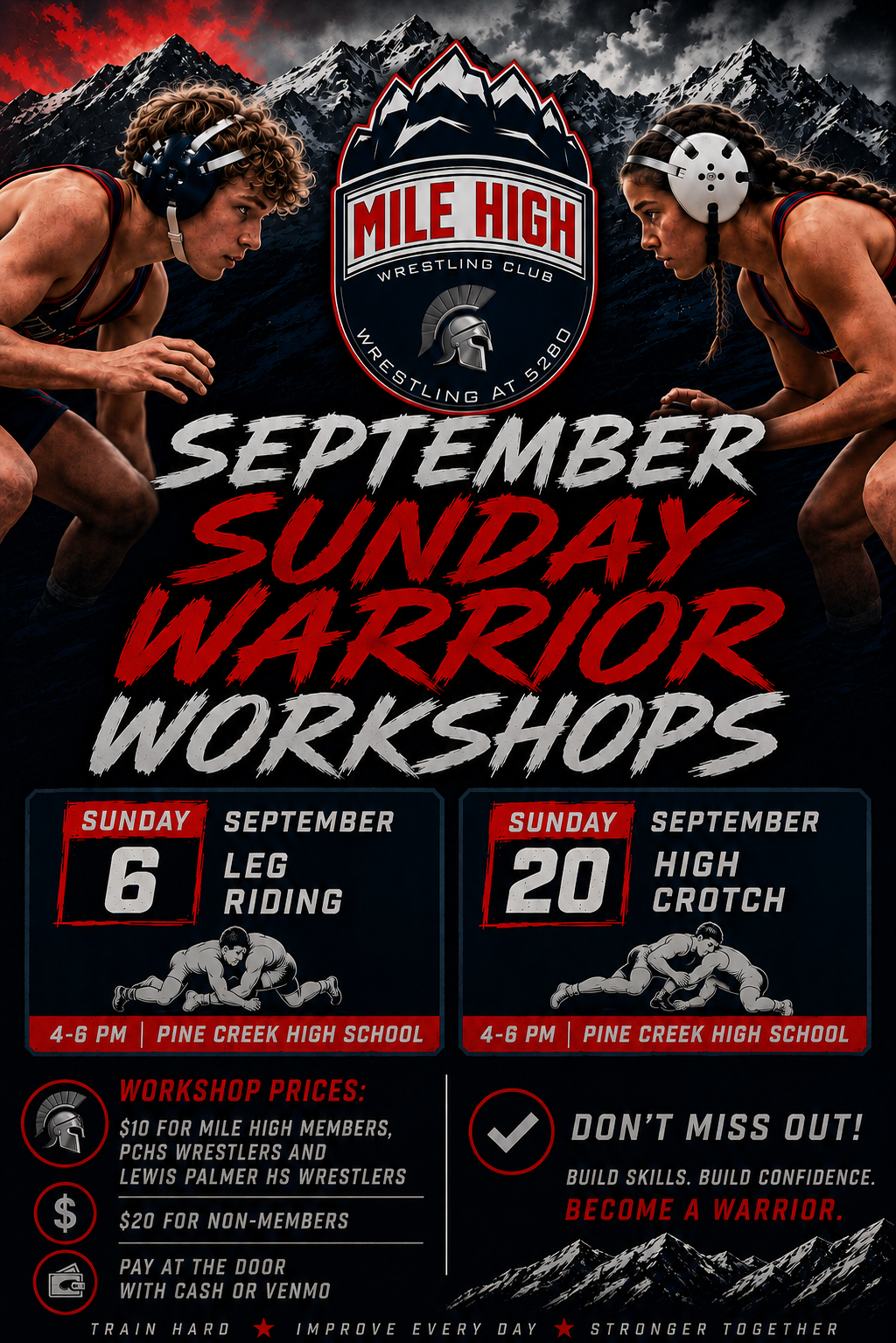 Mile High Sunday Warrior Workshops September flyer